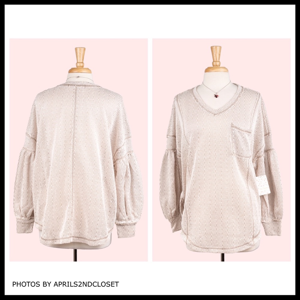 FREE PEOPLE BOHO PULLOVER TUNIC OVERSIZED TOP A2C - Picture 3 of 16